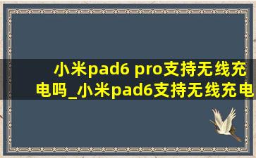 小米pad6 pro支持无线充电吗_小米pad6支持无线充电么